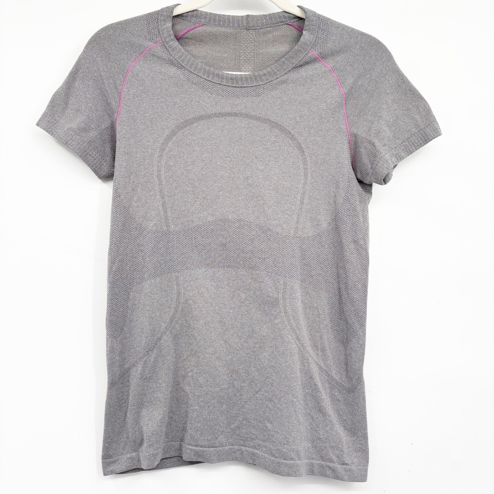 Lululemon Womens Swiftly Tech Short Sleeve‎ Athletic Gym Workout Tee Gray